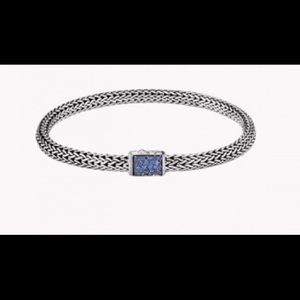JOHN HARDY Classic 5mm bracelet w/ blue sapphire